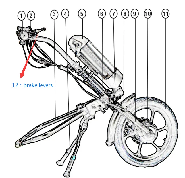2025 Best Selling Electric Wheelchair with Electric Wheelchair Motor Other Bicycle Parts Hub Motor for Wheelchair - Image 5